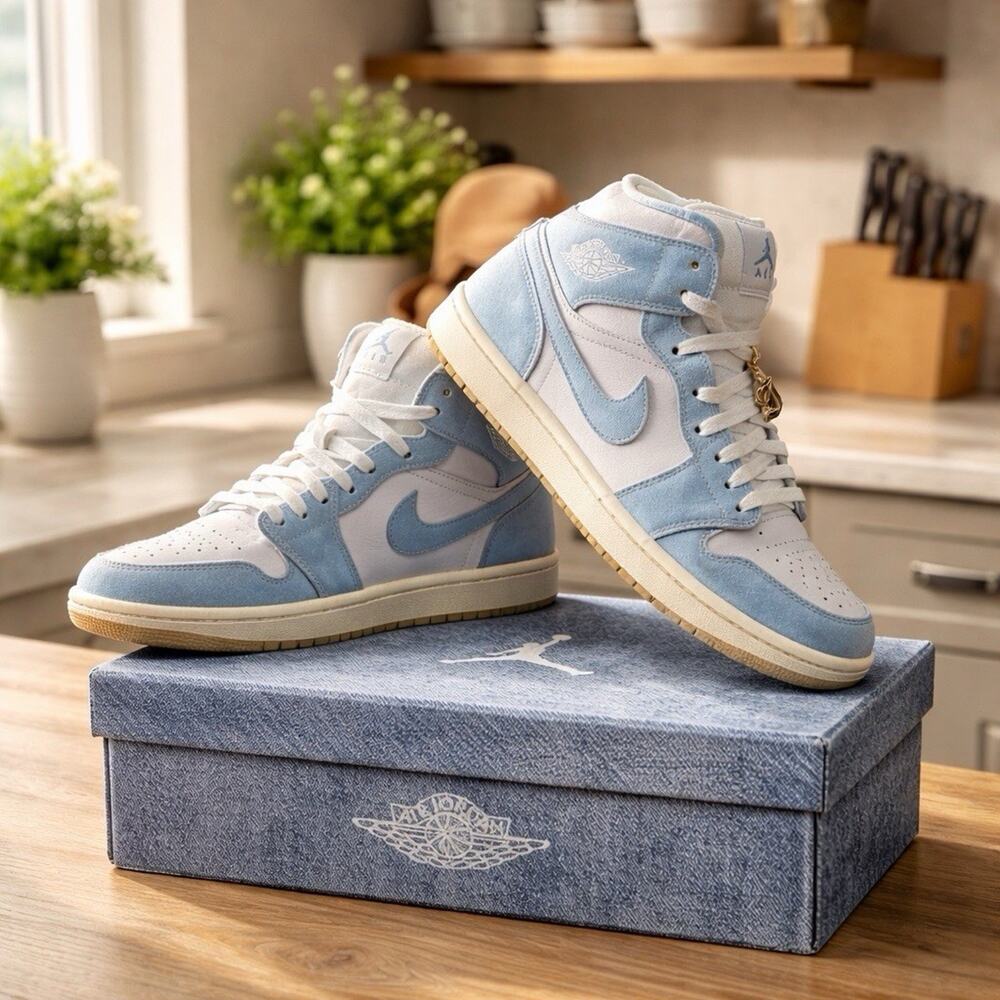 Size 9 Women’s - Air Jordan 1 Mid Denim W OG BOX